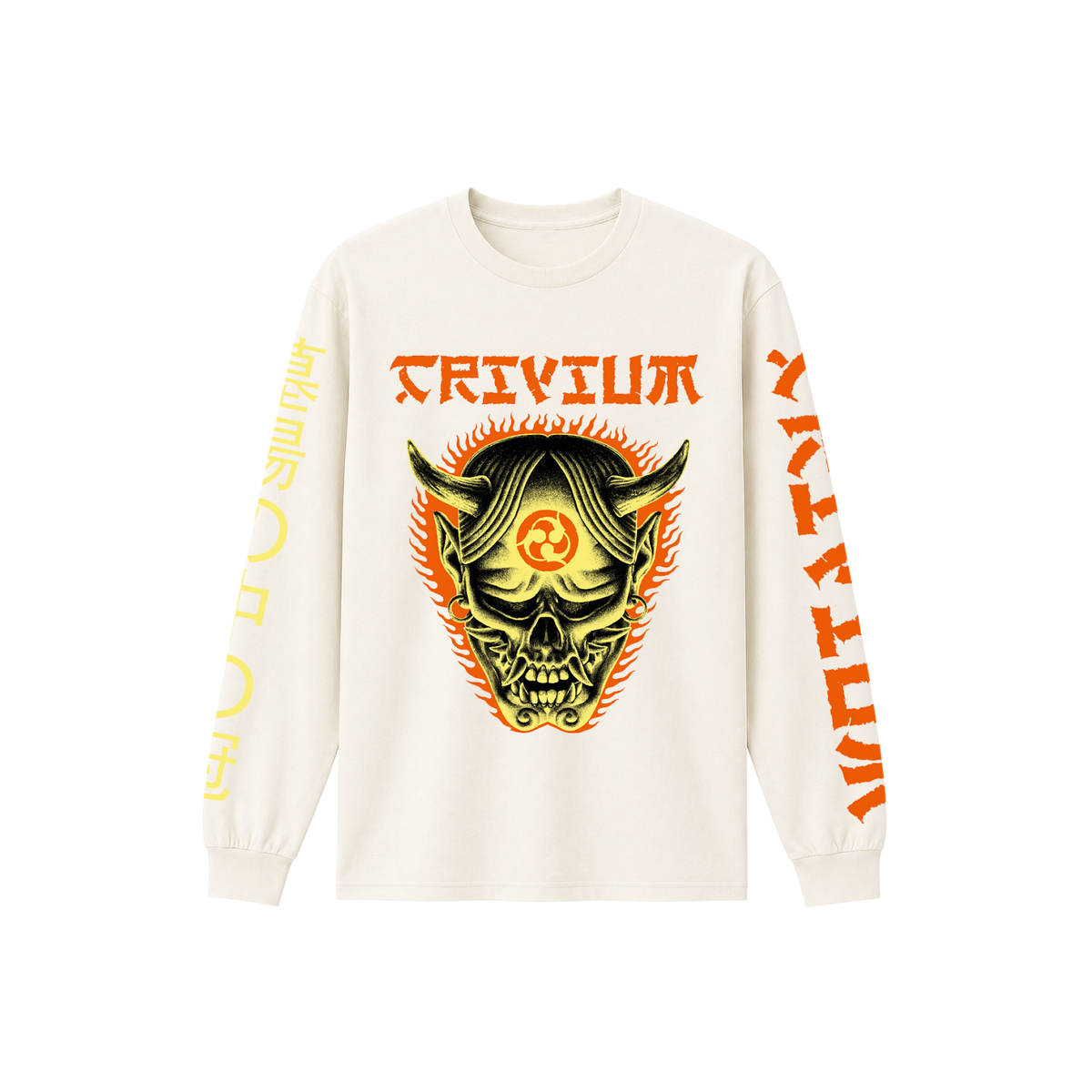 TRIVIUM | T-shirt manche longue « Crown In The Grave » blanc