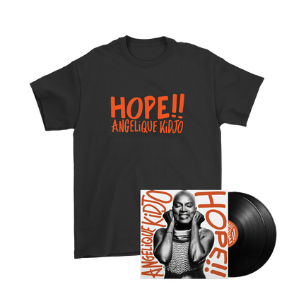 ANGELIQUE KIDJO | Pack Double Vinyle dédicacé + T-shirt HOPE!!