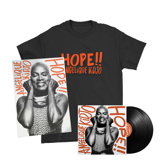 ANGELIQUE KIDJO | Pack Double Vinyle dédicacé + Lithographie +  T-shirt HOPE!!