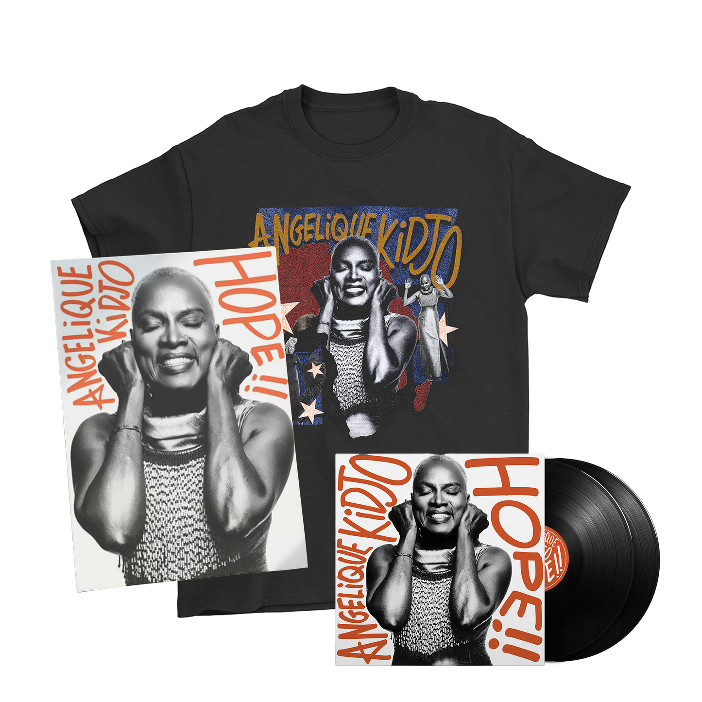 ANGELIQUE KIDJO | Pack Double Vinyle dédicacé + Lithographie +  T-shirt LEGACY