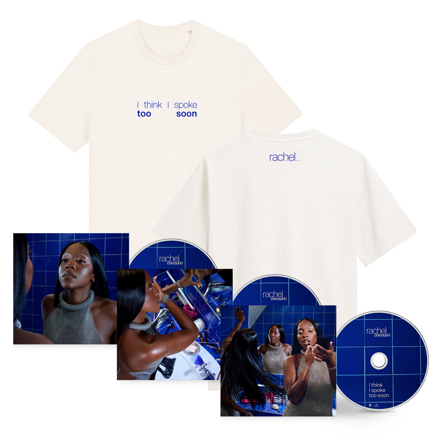 RACHEL CHINOURIRI | Pack « I think I spoke too soon »  3 CD + T-Shirt + Carte dédicacée