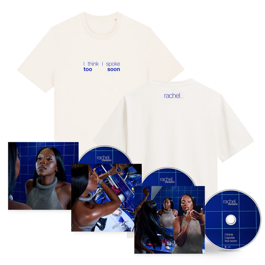 RACHEL CHINOURIRI | Pack « I think I spoke too soon »  3 CD + T-Shirt + Carte dédicacée